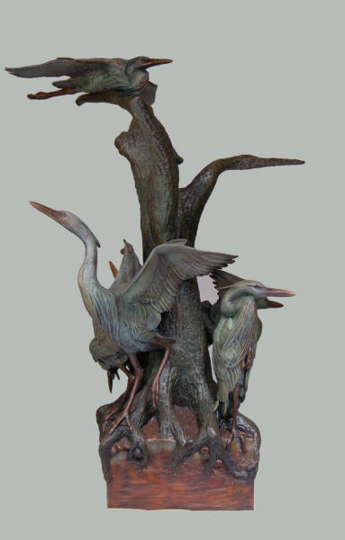 Confluence - Coming Together for the Greater Good - Exterior Patina
Available  #4/11
Call/Email for current pricing
 : Wildlife Bronze Sculptures : Ken Newman Sculptures | sculpture | bronze | wood | wildlifeart art | figurative sculpture | Idaho sculptor | animal art |