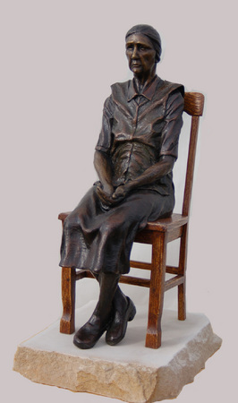 American Pi - Sunday's Dress  $4000
 : Figurative Bronze Sculptures : Ken Newman Sculptures | sculpture | bronze | wood | wildlifeart art | figurative sculpture | Idaho sculptor | animal art |