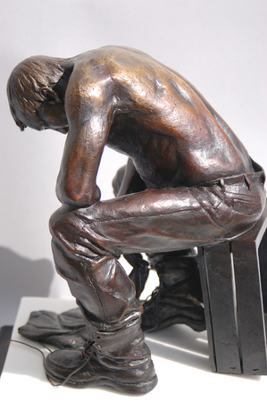 Monument in progress - 
Life-1/2
     : Figurative Bronze Sculptures : Ken Newman Sculptures | sculpture | bronze | wood | wildlifeart art | figurative sculpture | Idaho sculptor | animal art |