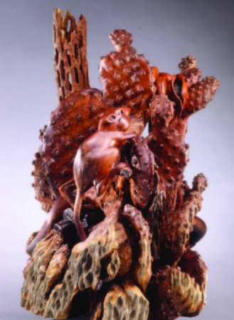 Desert Dissonance Brazilian Mahogany : Small Selection of Sold Sculptures : Ken Newman Sculptures | sculpture | bronze | wood | wildlifeart art | figurative sculpture | Idaho sculptor | animal art |