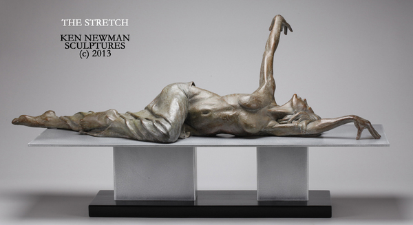 The Stretch on Aluminum #3/22 
17x33x12 : Small Selection of Sold Sculptures : Ken Newman Sculptures | sculpture | bronze | wood | wildlifeart art | figurative sculpture | Idaho sculptor | animal art |