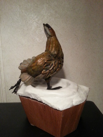 Sunseeker III Bobwhite
Bronze, Marble and Oak
 : Wildlife Bronze Sculptures : Ken Newman Sculptures | sculpture | bronze | wood | wildlifeart art | figurative sculpture | Idaho sculptor | animal art |