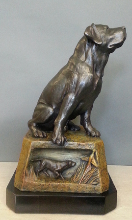  A Lab for All Seasons  - Study 20x12x12" $4000  #14/22 : Dog Sculptures - Labradors : Ken Newman Sculptures | sculpture | bronze | wood | wildlifeart art | figurative sculpture | Idaho sculptor | animal art |