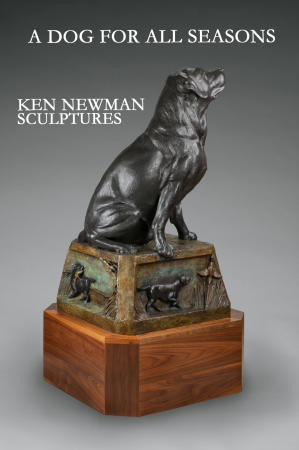 A Dog for All Seasons
#4/11 52x23x23
Bronze on Walnut rolling and turning base shown $22,000 without base $20,000 
Orders ONLY. 14 weeks : Dog Sculptures - Labradors : Ken Newman Sculptures | sculpture | bronze | wood | wildlifeart art | figurative sculpture | Idaho sculptor | animal art |