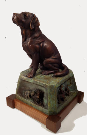 A Lab for All Seasons - Study  $4000  20x12x12
(Chocolate) #13
 : Dog Sculptures - Labradors : Ken Newman Sculptures | sculpture | bronze | wood | wildlifeart art | figurative sculpture | Idaho sculptor | animal art |