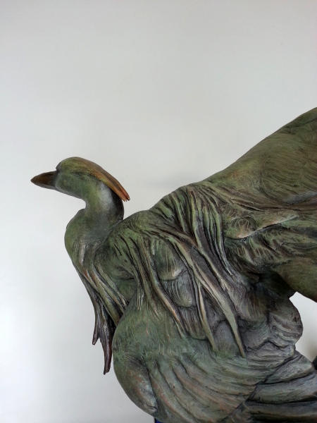 Closeup Exterior Patina of Confluence Sculpture : Wildlife Bronze Sculptures : Ken Newman Sculptures | sculpture | bronze | wood | wildlifeart art | figurative sculpture | Idaho sculptor | animal art |