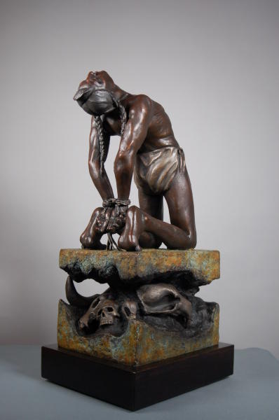 Taking of a Soul - Resilience 
Edition of 22 Contact us for more information. : Exploring the Native American Culture Through Sculpture : Ken Newman Sculptures | sculpture | bronze | wood | wildlifeart art | figurative sculpture | Idaho sculptor | animal art |