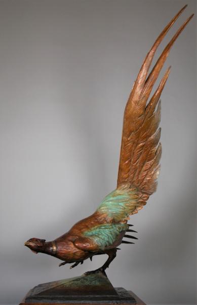 Tale of Respect,
Patina options
 #19/22 Order Only : Wildlife Bronze Sculptures : Ken Newman Sculptures | sculpture | bronze | wood | wildlifeart art | figurative sculpture | Idaho sculptor | animal art |