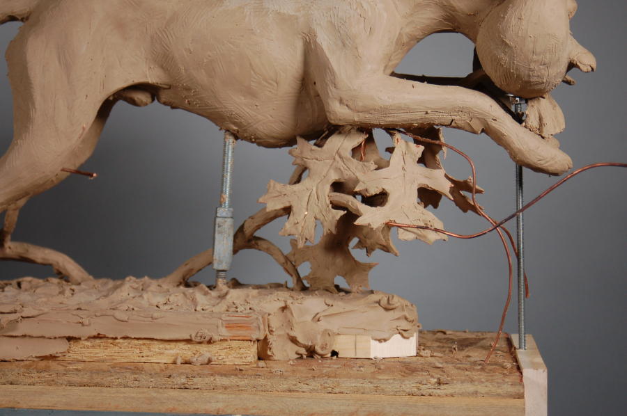 Work in Progress Commission Study. Field Trial Lab : Works in Progress : Ken Newman Sculptures | sculpture | bronze | wood | wildlifeart art | figurative sculpture | Idaho sculptor | animal art |