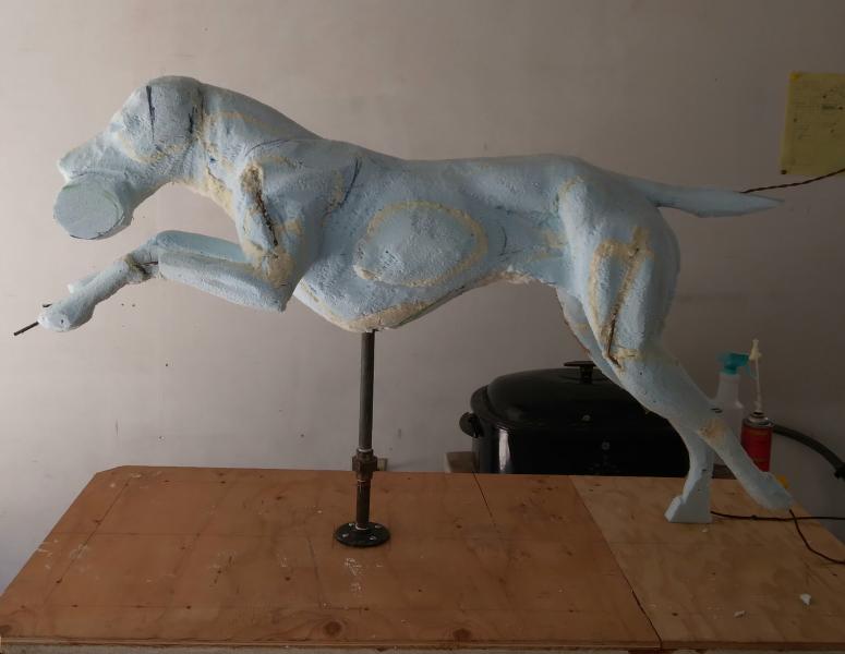Foam Enlargement before applying clay : Works in Progress : Ken Newman Sculptures | sculpture | bronze | wood | wildlifeart art | figurative sculpture | Idaho sculptor | animal art |