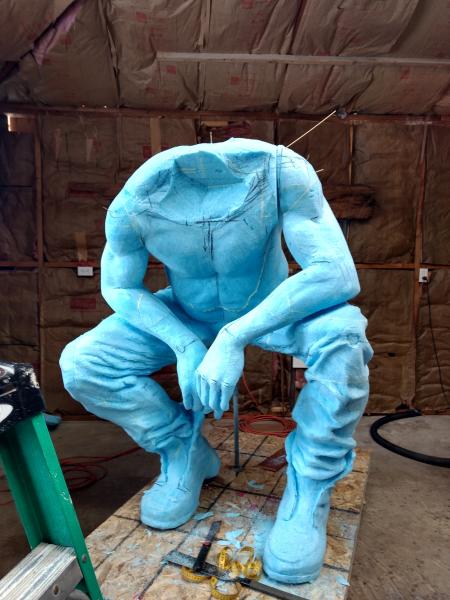 Well Worn 1-1/2 Life Monumental in progress : Works in Progress : Ken Newman Sculptures | sculpture | bronze | wood | wildlifeart art | figurative sculpture | Idaho sculptor | animal art |