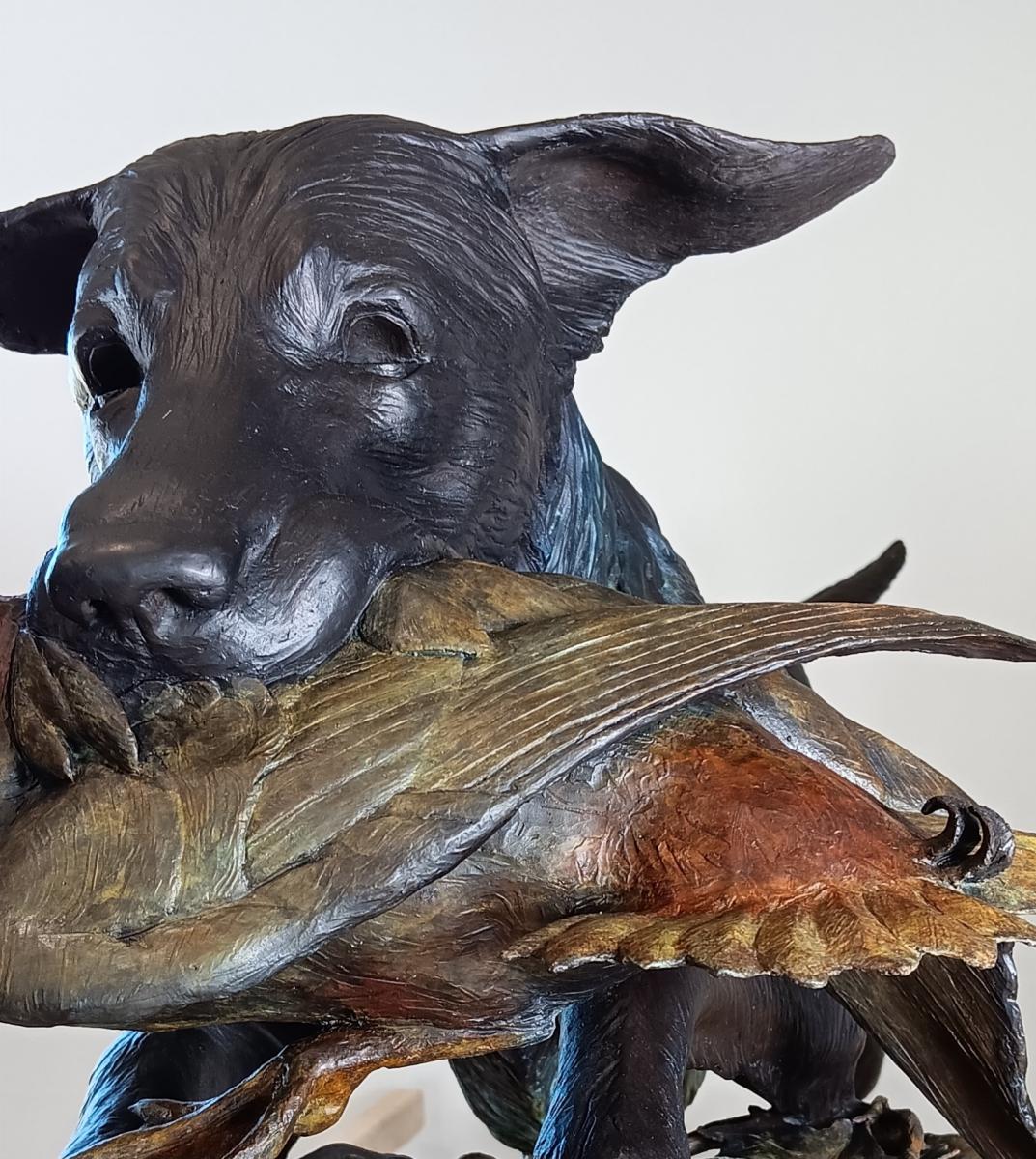  : Dog Sculptures - Labradors : Ken Newman Sculptures | sculpture | bronze | wood | wildlifeart art | figurative sculpture | Idaho sculptor | animal art |