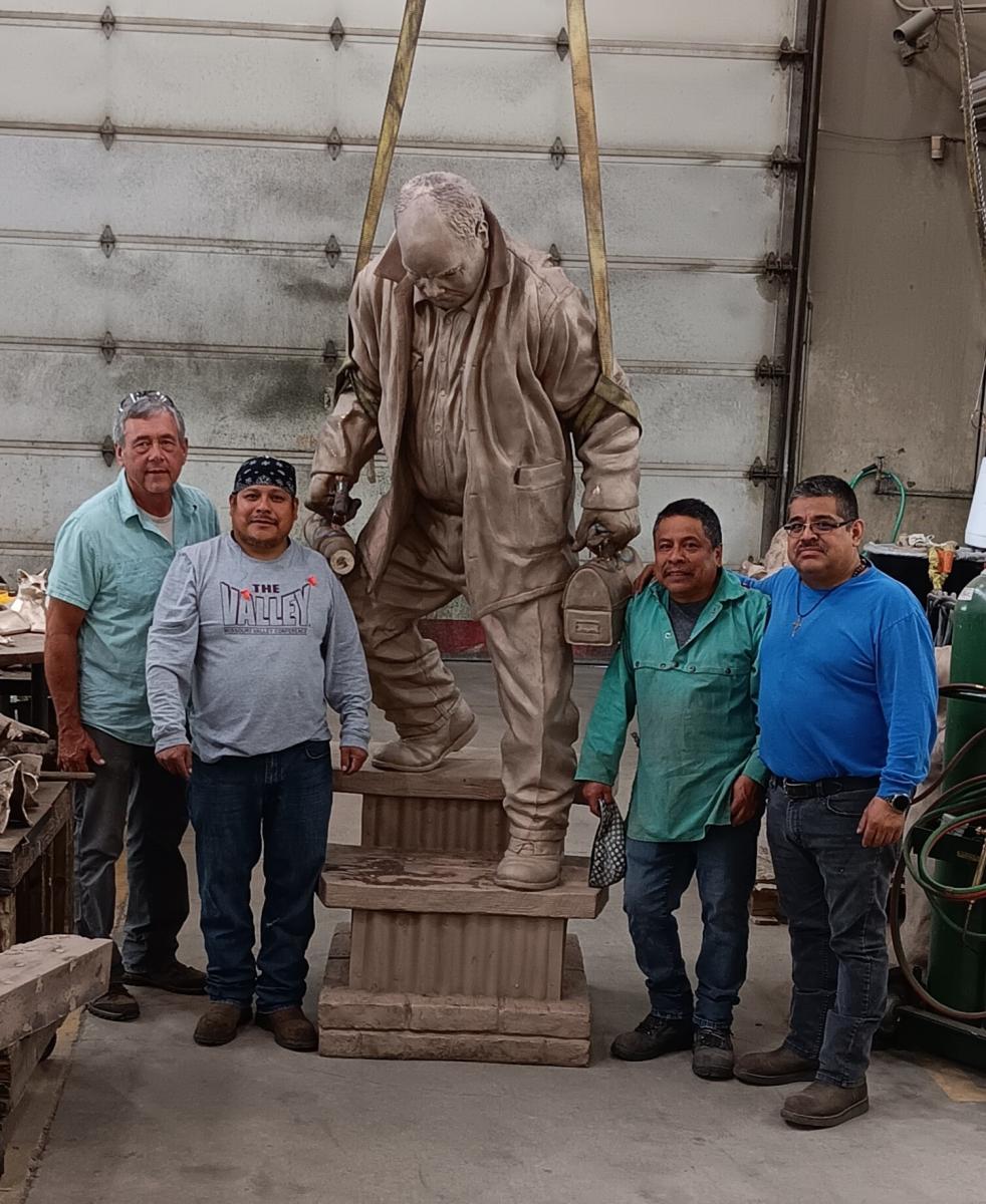 The Last Whistle 2/5 at Adonis Bronze - Work in Progress. On to metal chasing and patina. : Works in Progress : Ken Newman Sculptures | sculpture | bronze | wood | wildlifeart art | figurative sculpture | Idaho sculptor | animal art |
