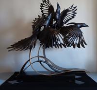 Mischief and Plunder - Indoor/Outdoor  Currently on Display at Sioux Falls Sculpture Walk, South Dakota - © Ken Newman Sculptures 2026
